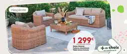 Maxi Bazar HESPÉRIDE Salon Moorea 5 places aluminium Table basse incluse offre
