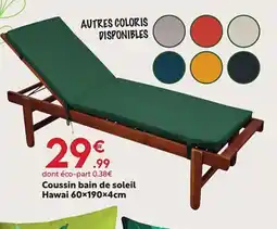 Maxi Bazar Coussin bain de soleil Hawai offre