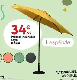 Maxi Bazar HESPÉRIDE Parasol inclinable Soya offre
