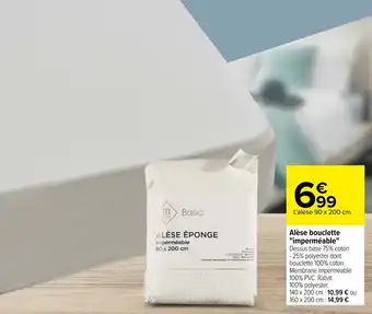 Carrefour Alèse bouclette "imperméable" offre