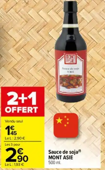 Carrefour Sauce de soja Mont Asie offre