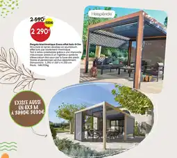 Maxi Bazar HESPÉRIDE Pergola bioclimatique Evora effet bois offre