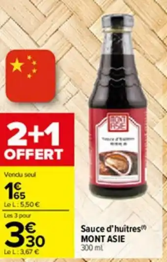 Carrefour Sauce d'huîtres Mont Asie offre