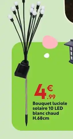 Maxi Bazar Bouquet luciole solaire 10 LED blanc chaud offre