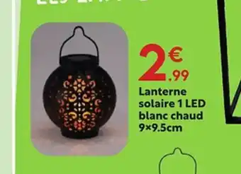 Lanterne solaire 1 LED blanc chaud