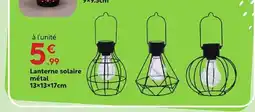 Maxi Bazar Lanterne solaire métal offre