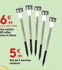 Maxi Bazar Set de 5 torches solaires offre