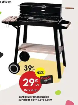 Maxi Bazar Barbecue rectangulaire sur pieds offre