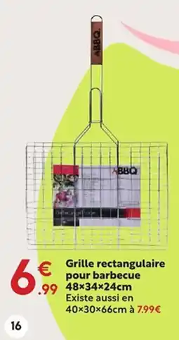 Maxi Bazar Grille rectangulaire pour barbecue offre