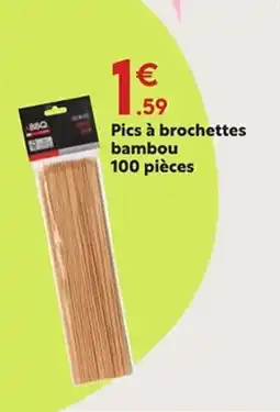 Maxi Bazar Pics à brochettes bambou 100 pièces offre