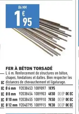 Brico Cash Fer à béton torsadé offre