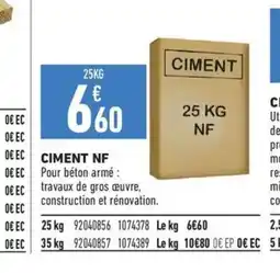 Brico Cash Ciment nf offre