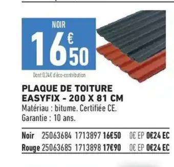 Plaque de toiture easyfix