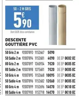 Brico Cash Descente gouttiere pvc offre