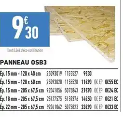 Brico Cash Panneau osb3 offre