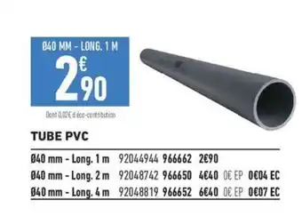 Tube pvc