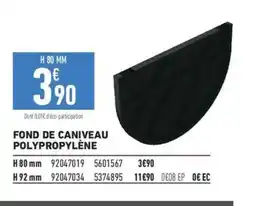 Brico Cash Fond de caniveau polypropylene offre