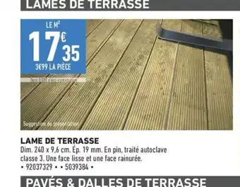 Lames de terrasse