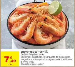 Intermarché Crevettes cuites offre