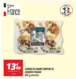 Netto Canards d'auzan cuisses de canard confites x4 offre