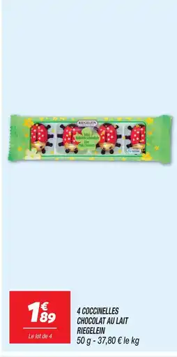 Netto Riegelein 4 coccinelles chocolat au lait offre