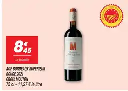 Netto Château croix mouton aop bordeaux supérieur rouge 2021 offre