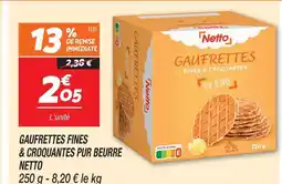 Netto Netto gaufrettes fines & croquantes pur beurre offre