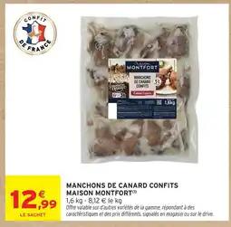 Intermarché Maison montfort manchons de canard confits offre