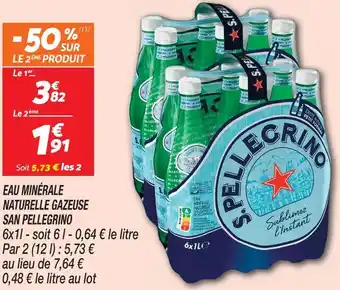 Netto San pellegrino eau minérale naturelle gazeuse offre