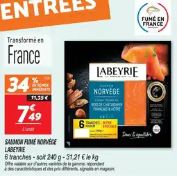 Netto Labeyrie saumon fumé norvège offre