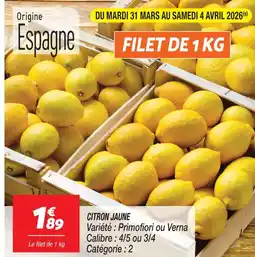 Netto Citron jaune offre