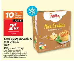 Netto Netto mini gratins pommes de terre surgelés offre