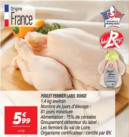 Netto Label rouge poulet fermier offre