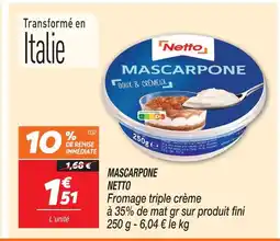 Netto Netto mascarpone offre
