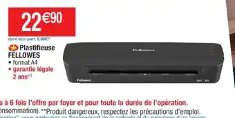 Plastifieuse fellowes