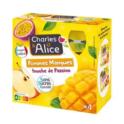 Carrefour Charles & alice compote sans sucres ajoutés offre