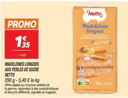 Netto Netto madeleines longues aux perles de sucre offre