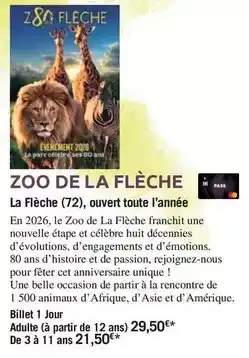 Carrefour Zoo de la fleche offre