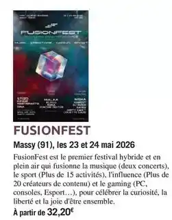 Carrefour Fusionfest offre