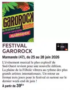 Carrefour Festival offre