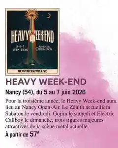 Carrefour Nancy - heavy week end offre