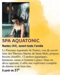 Carrefour Saint malo - spa aquatonic offre