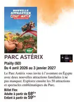 Carrefour Avril - parc asterix offre