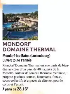 Carrefour Oasis - mondorf offre