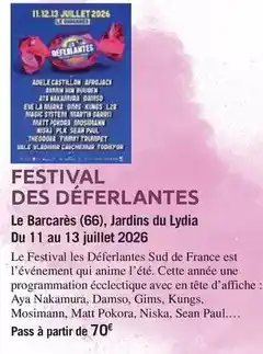 Carrefour Nakamura - festival des deferlantes offre