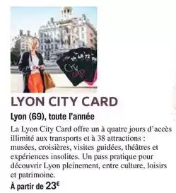 Carrefour Lyon city card offre