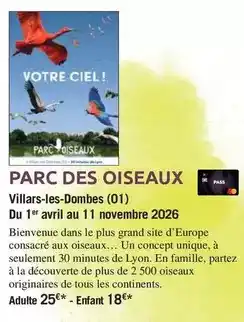 Carrefour Avril - parc des oiseaux offre