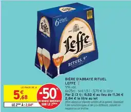 Intermarché Contact Leffe - bière d'abbaye rituel offre