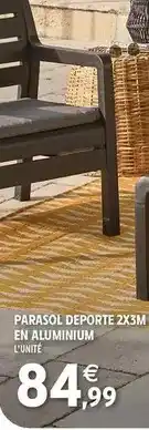 Intermarché Contact Parasol deporte 2x3m en aluminium offre