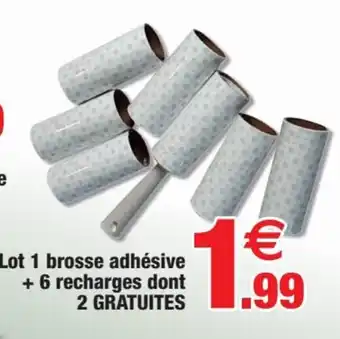 Bazarland Lot 1 brosse adhésive + 6 recharges dont 2 Gratuites offre